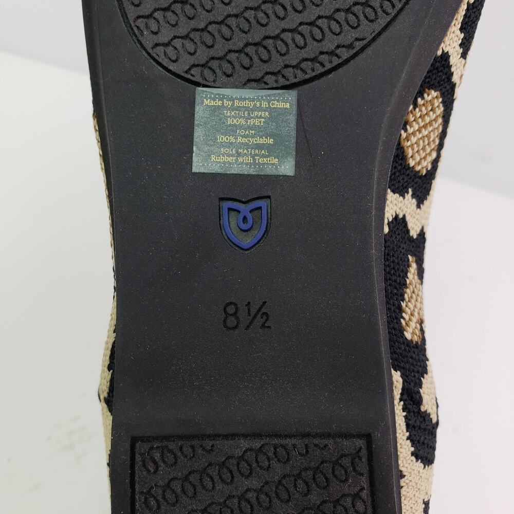 *AMPUTEE RIGHT SHOE ONLY* Rothys Womens 8.5 Desert Cat Animal Print Loafer Shoe - Picture 7 of 8